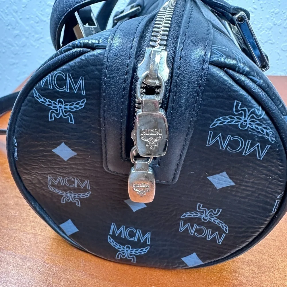 MCM VISETOS BARREL SHOULDER BAG